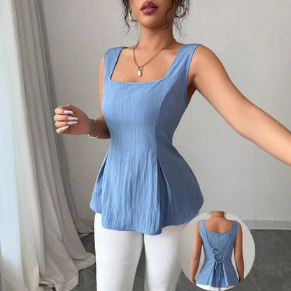 Marina | Women's Peplum Sleeveless Top